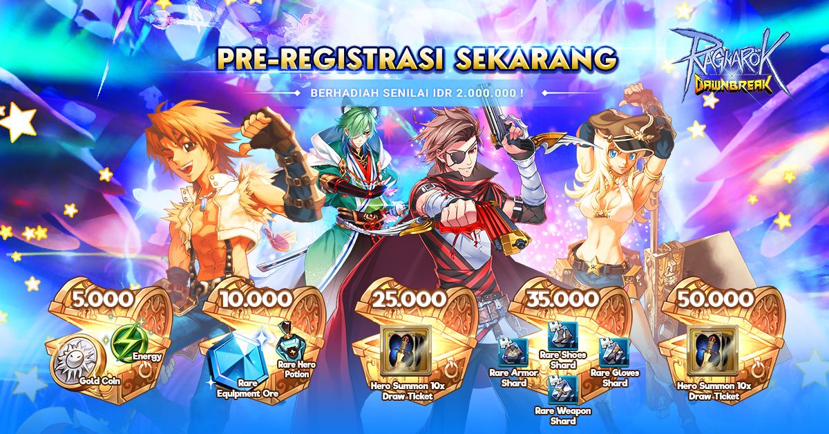 Hadiah pre-registrasi Ragnarok DawnBreak