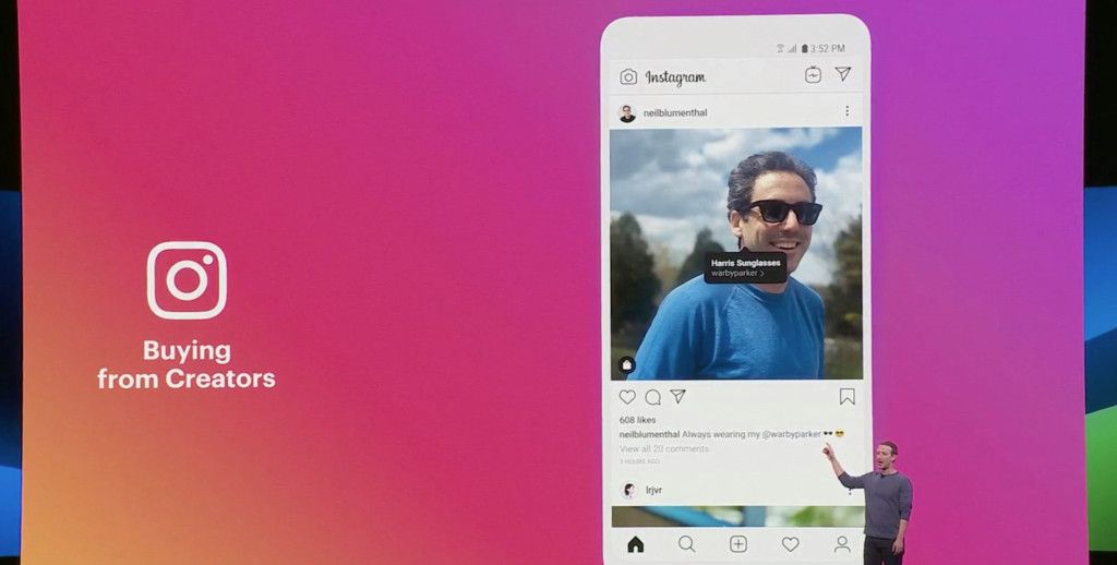Tampilan fitur baru Instagram, Buying from Creators