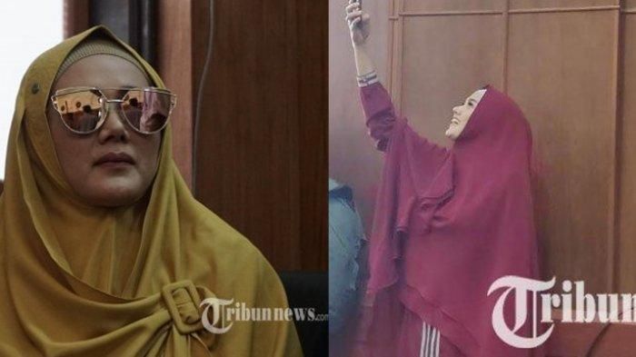Eksoresi berbeda Mulan Jameela saat menghadiri sidang Ahmad Dhani di Pengadilan Negeri Surabaya.