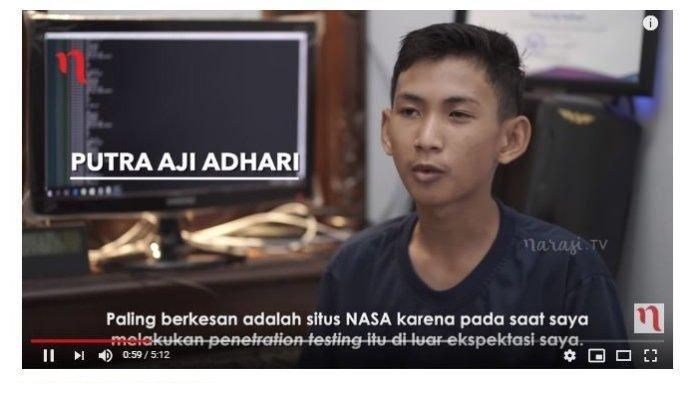 Putra Aji Adhari, bocah asal Indonesia yang berhasil membobol ratusan situs. 