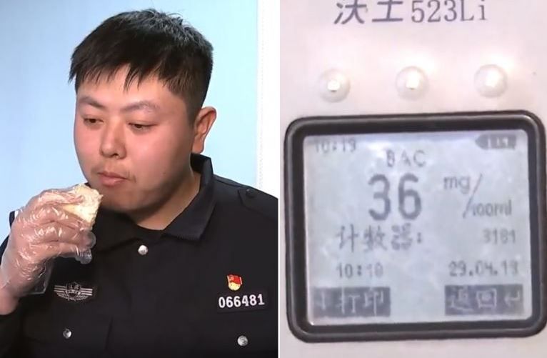 Seorang petugas mengukur kadar alkohol dalam darahnya setelah memakan buah itu dan mendapati rekamannya 36mg per 100ml.