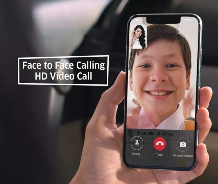 video call antara imoo Watch Phone Z5 dan smartphone orang tua