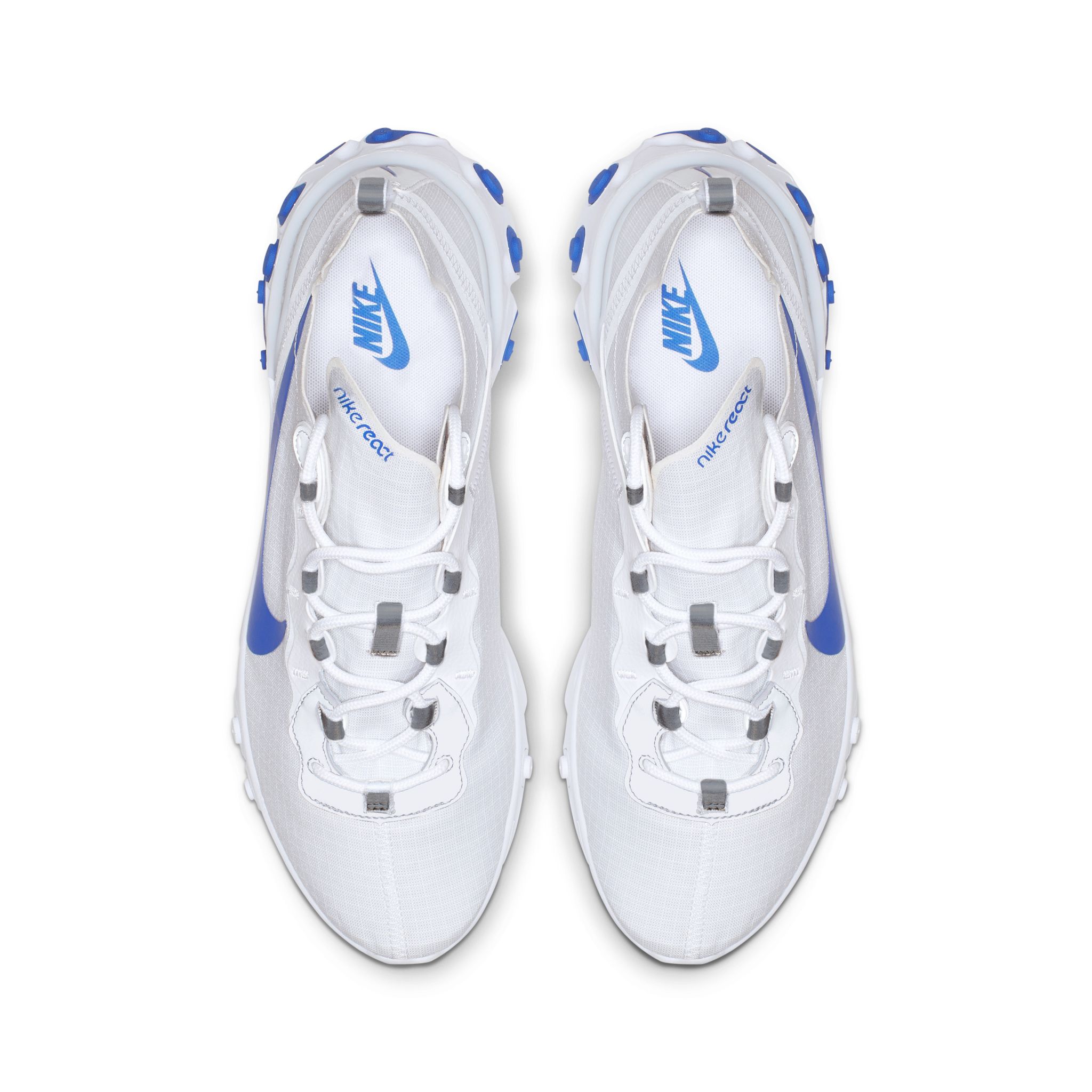 nike react element 55 white and blue
