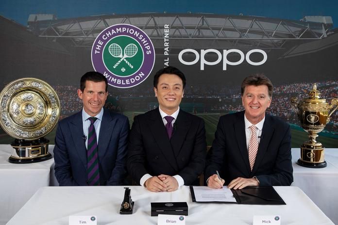 Penandatangan kerja sama Wimbledon Tennis Championships dengan pihak Oppo