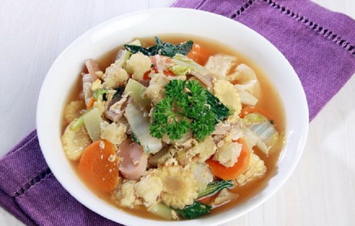 Capcay kuah, menu sahur full sayur segar