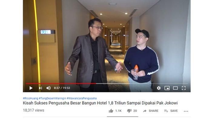 Rico Husang kunjungi kamar bekas Jokowi (YouTube/Rico Huang)