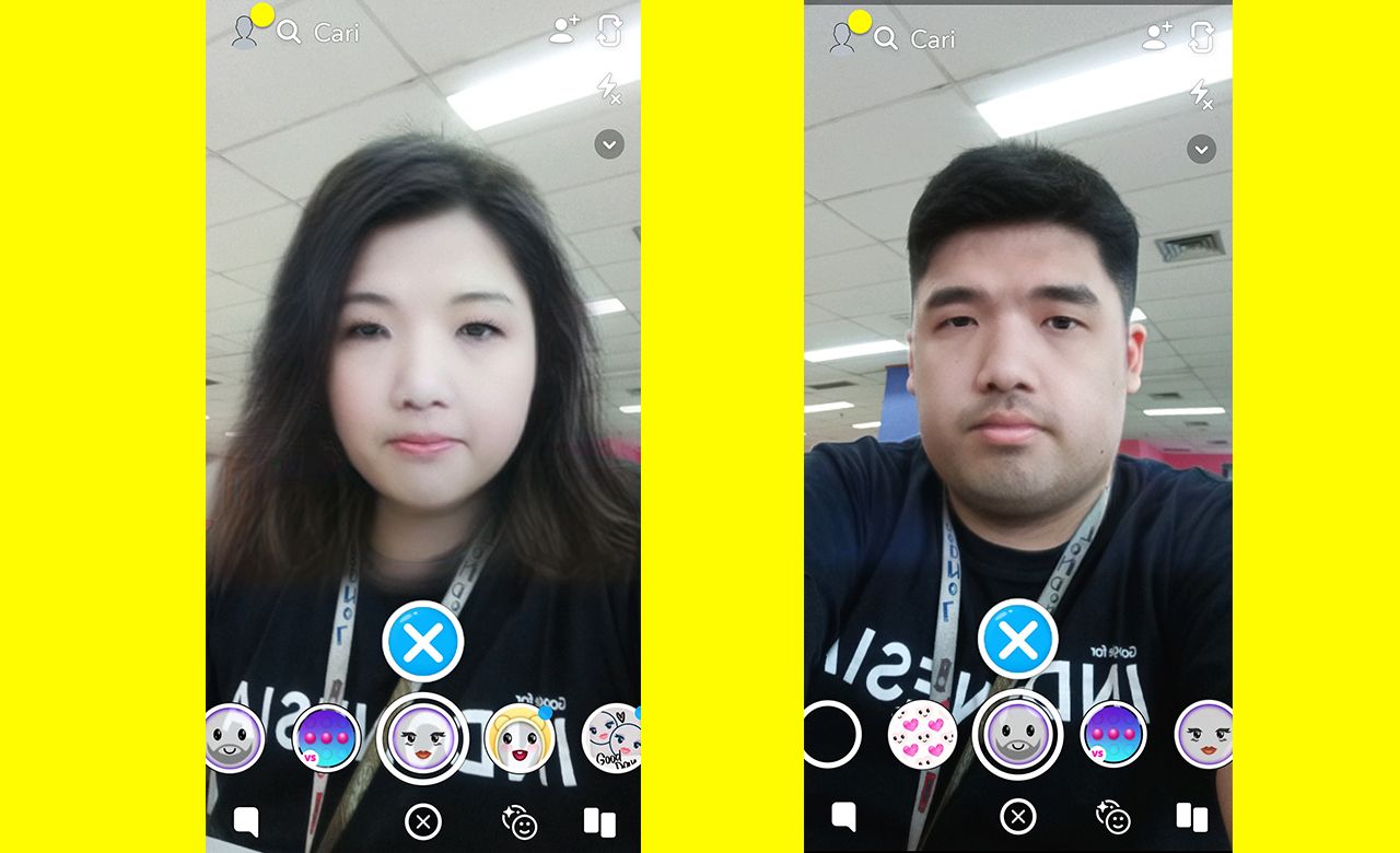 Efek Filter Perubah Wajah di Snapchat