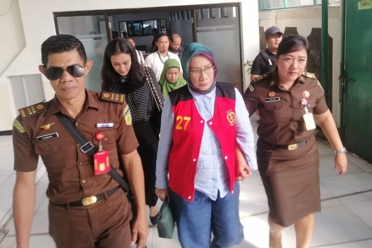 Ratna Sarumpaet di Pengadilan Negeri Jakarta Selatan, Selasa (14/5). 