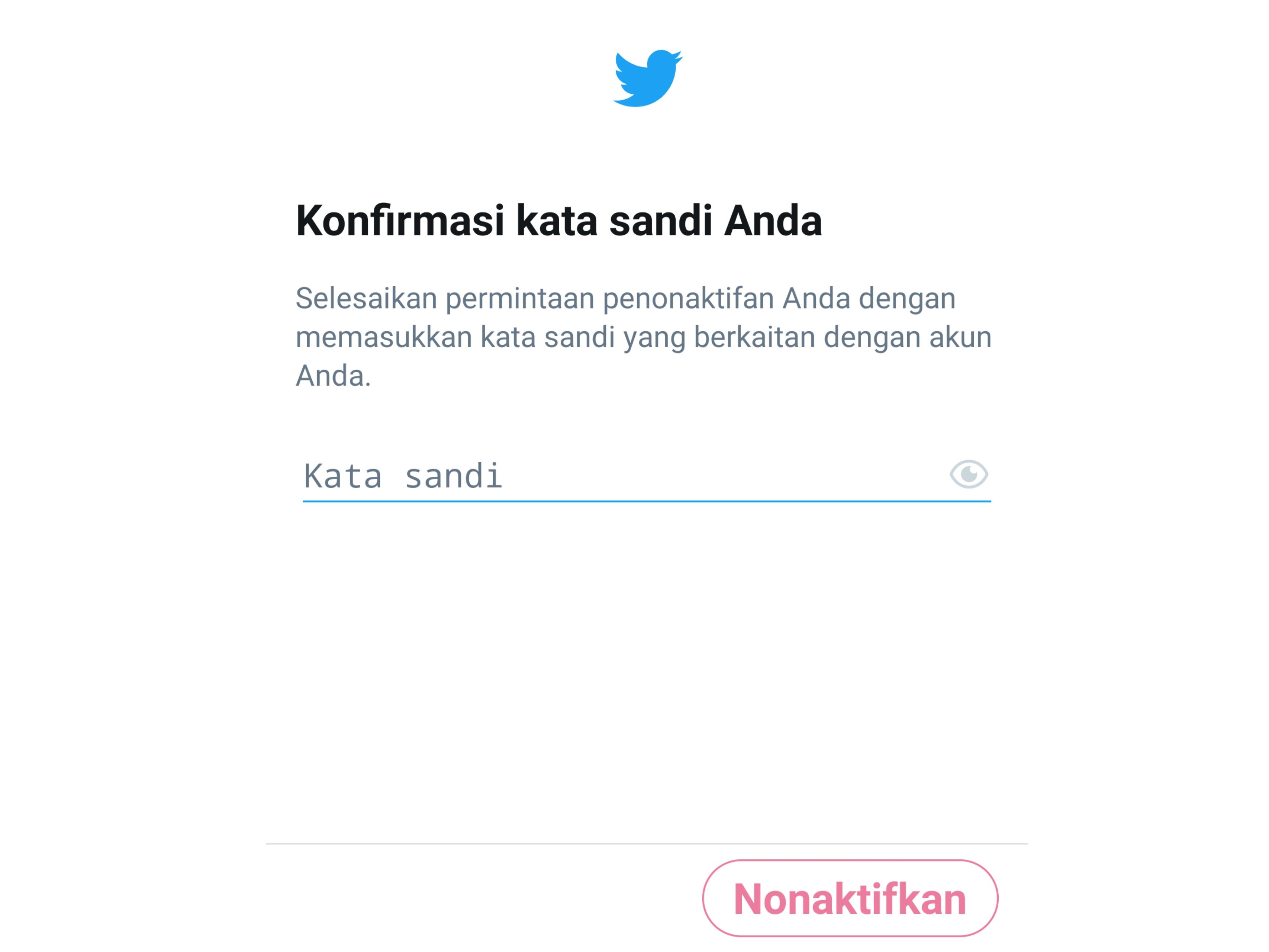 Isi kata sandi lalu klik lagi nonaktifkan