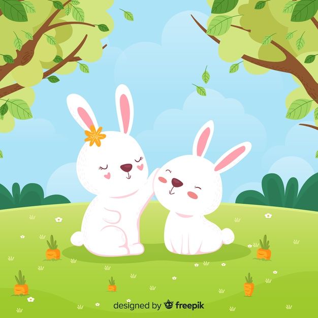 Ilustrasi kelinci putih