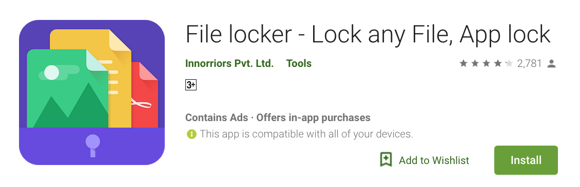 File Locker di Play Store