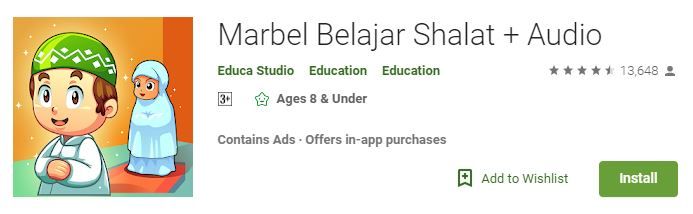 Marbel Belajar Shalat di Play Store