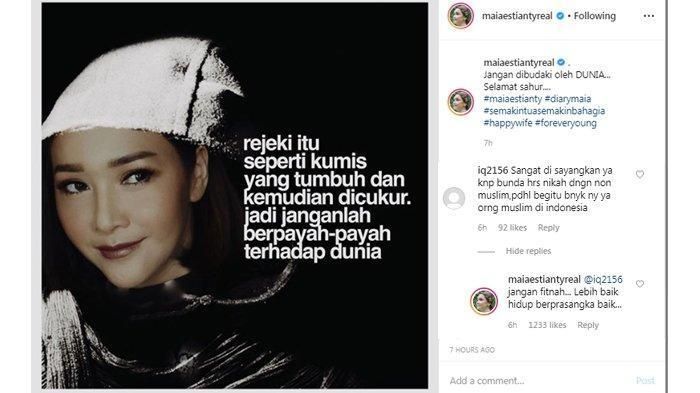 Maia Estianty balas komentar Warganet yang singgung agama Irwan Mussry