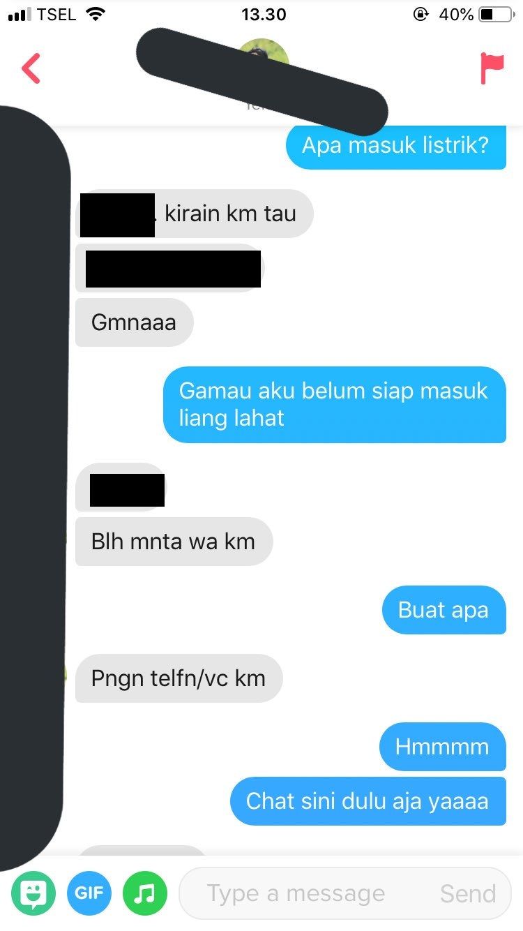 Percakapan di Tinder