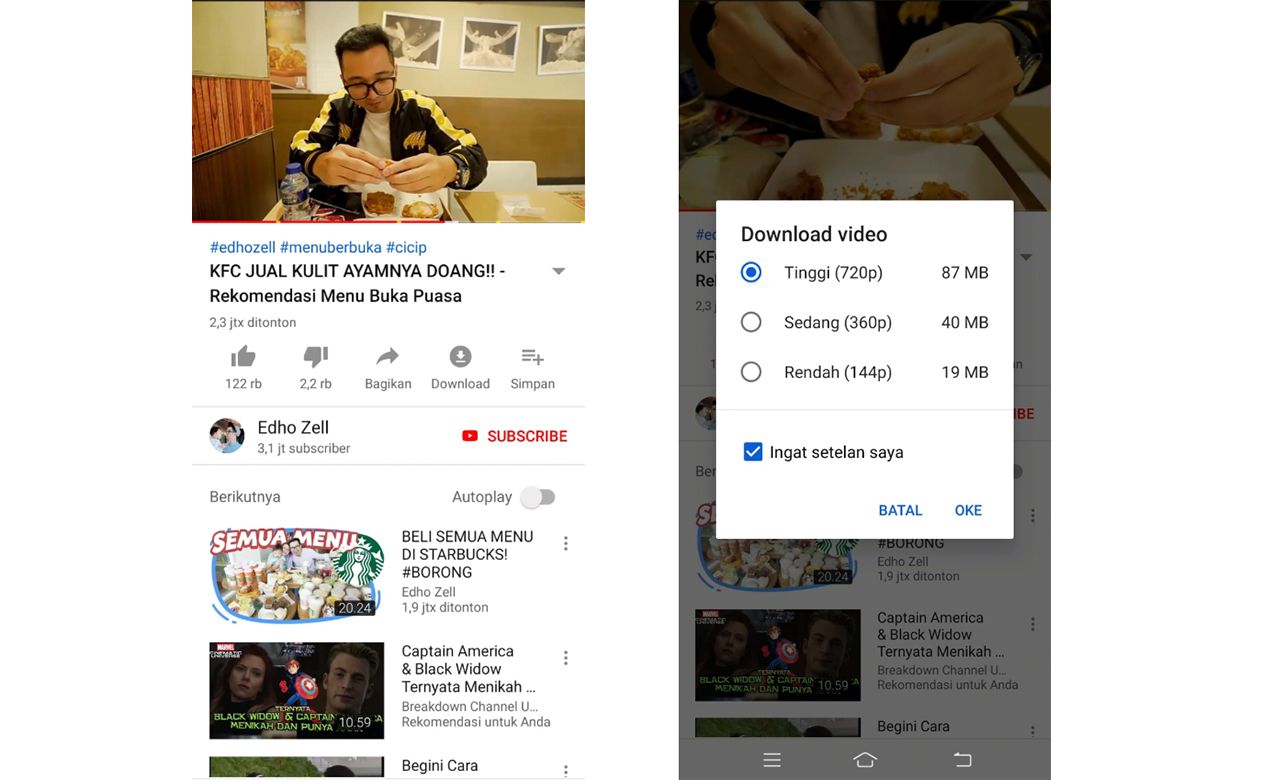 Cara Download Offline di Youtube