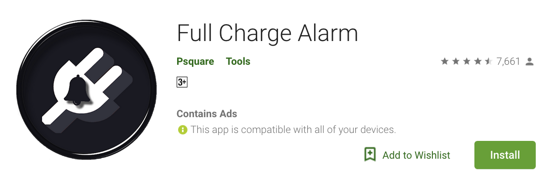 Aplikasi Full Charge Alarm