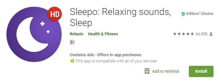 Aplikasi Sleepo di Play Store