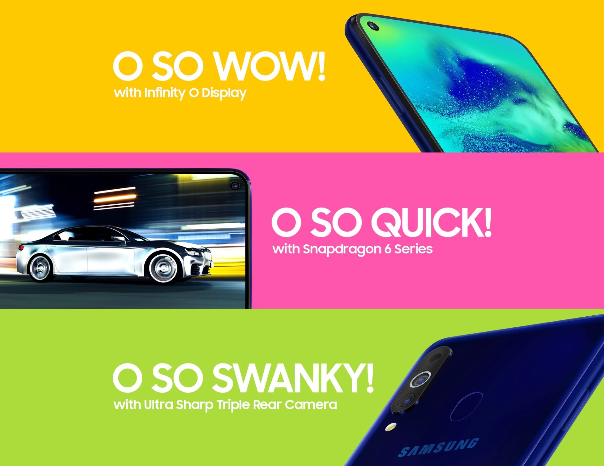 Poster promosi Galaxy M40 di situs resmi Samsung