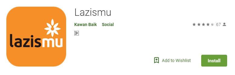 Aplikasi Lazismu di Play Store
