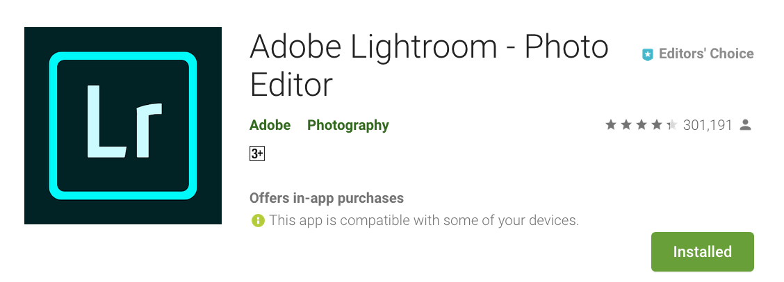 Aplikasi Adobe Light Room