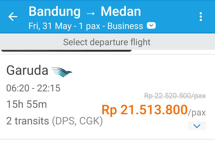 Harga tiket Bandung-Mendan yang mahal.