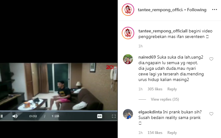 Unggahan terkait penggerebekan Ifan Seventeen di apartemen