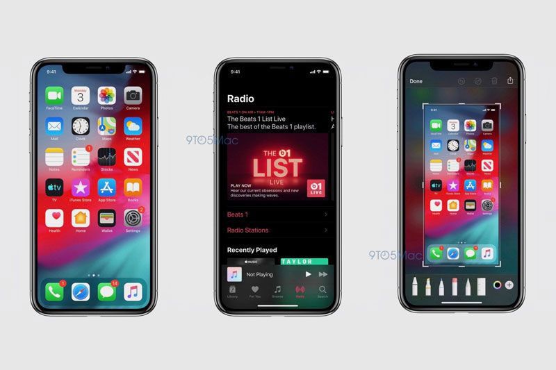 Bocoran desain Dark Mode di iOS 13