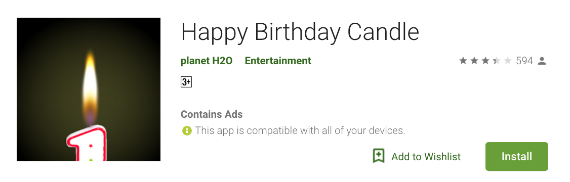 Aplikasi Happy Birthday Candle