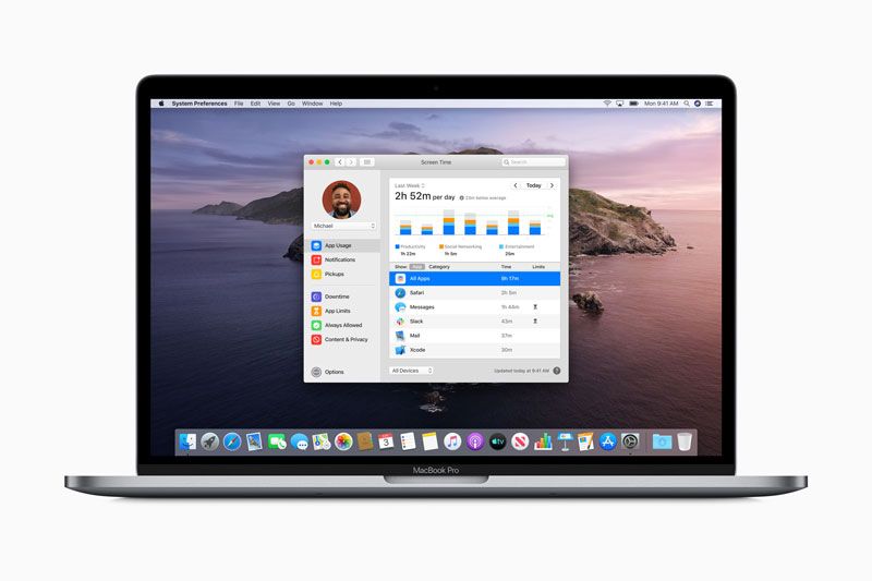 Screen Time di macOS Catalina