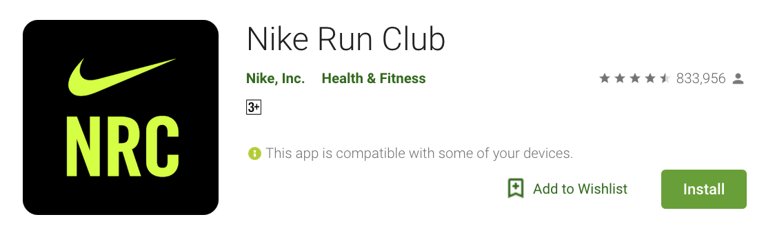 Aplikasi Nike Run Club