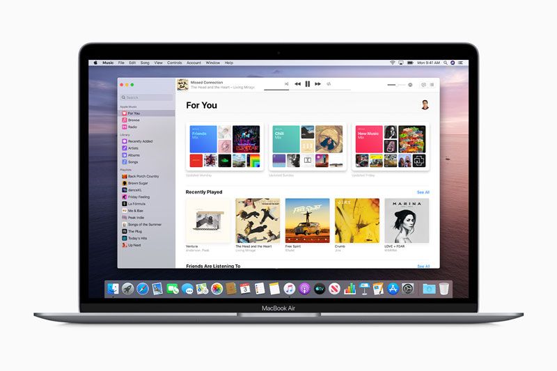 Aplikasi Apple Music di macOS Catalina