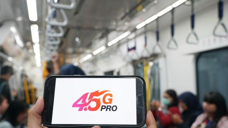 Jaringan 4.5G Tri di stasiun bawah tanah MRT di Jakarta