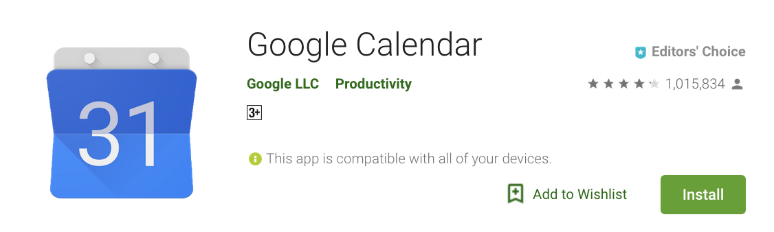 Aplikasi Google Kalender