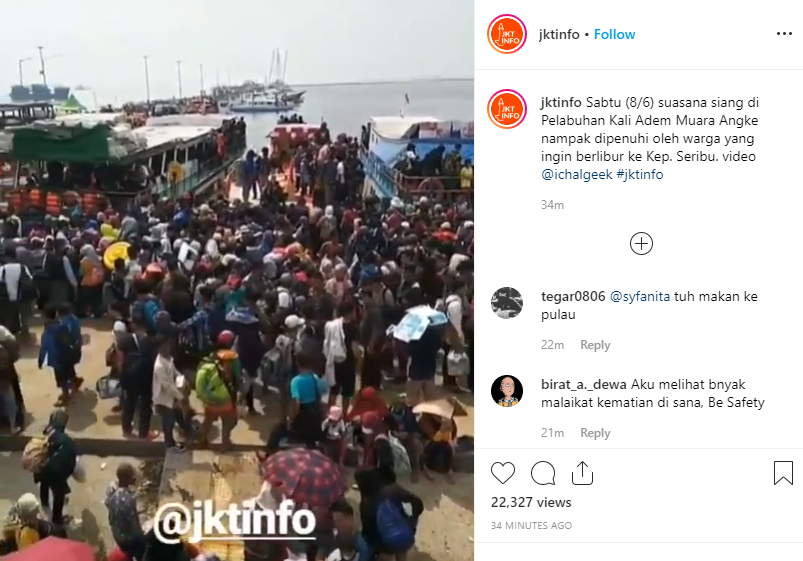 Video suasana Pelabuhan Kali Adem Muara Angke, Jakarta Utara, Sabtu (8/6).