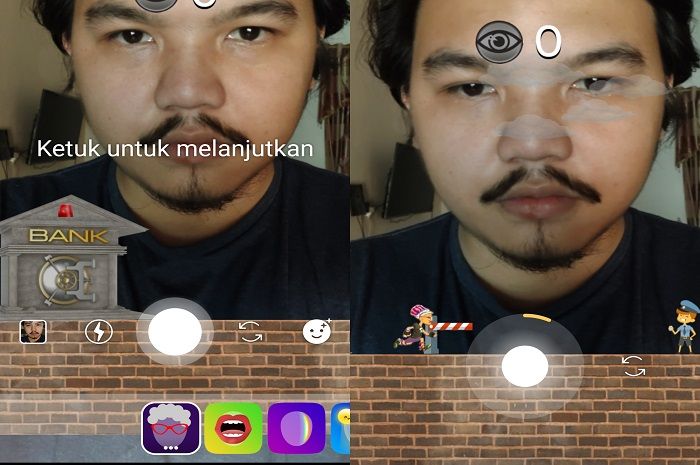 ilustrasi game filter lop-lop di Instagram