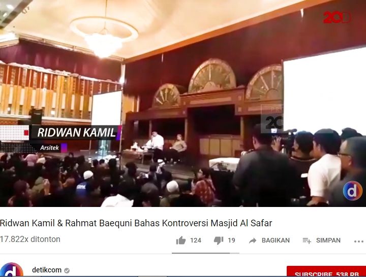 Video Penjelasan Ridwan Kamil Soal Tuduhan Simbol Iluminati di Masjid Al Safar, 'Ini Bukan Segitiga'