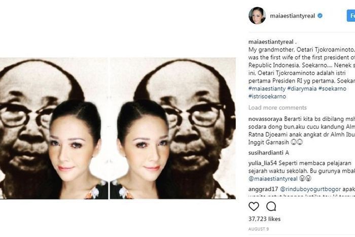 Maia Estianty cucu istri pertama presiden Soekarno