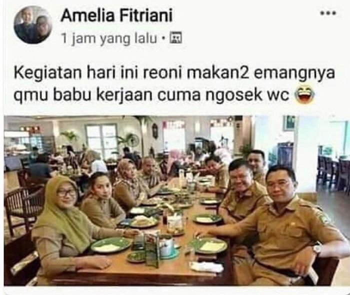 Oknum PNS yang menghina profesi pembantu.