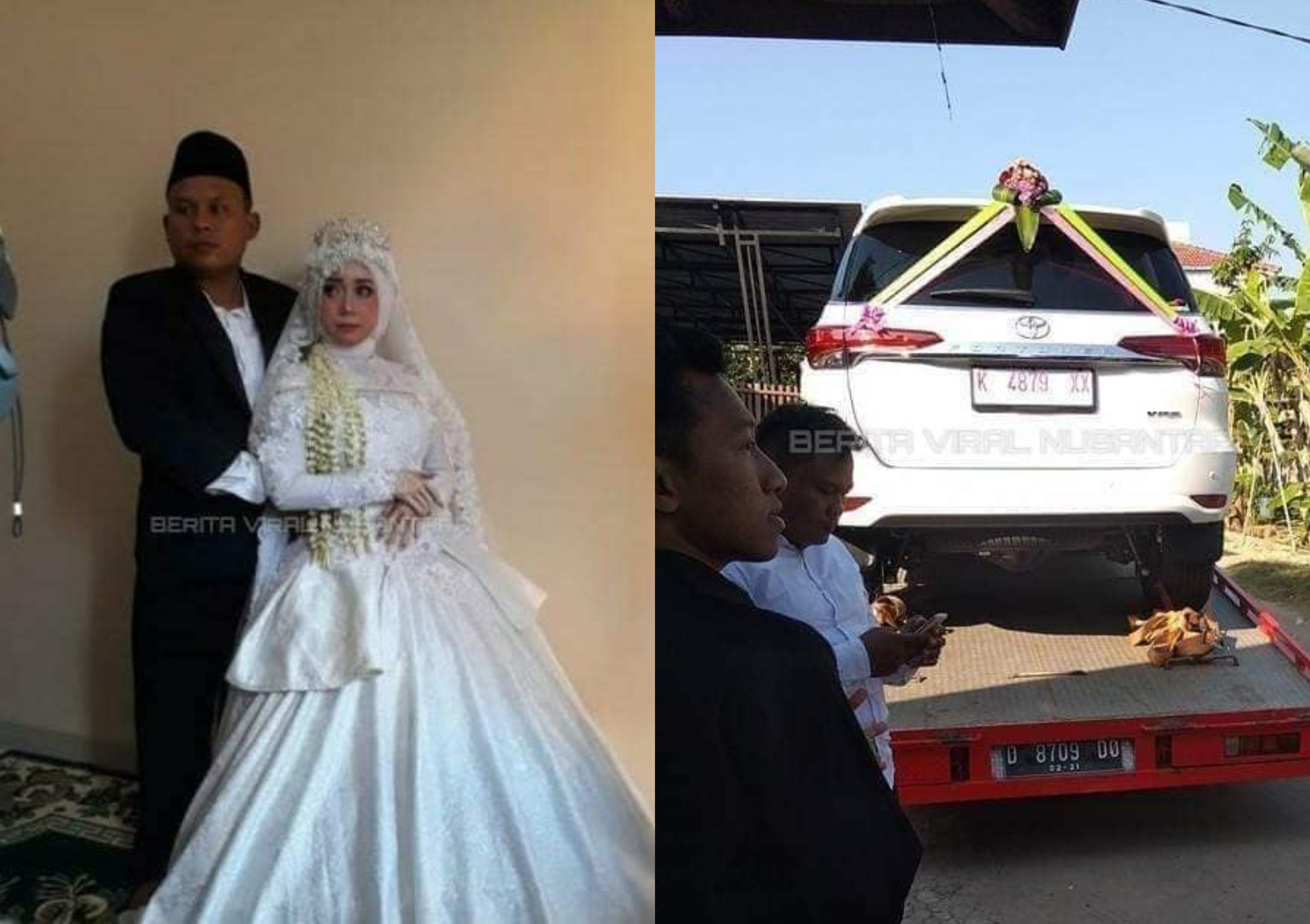 Ucok Budianto warga Kecamatan Winong, Kabupaten Pati menikahi istrinya Mega Tristiani (23), warga Kecamatan Payen pada Minggu (16/6/2019).