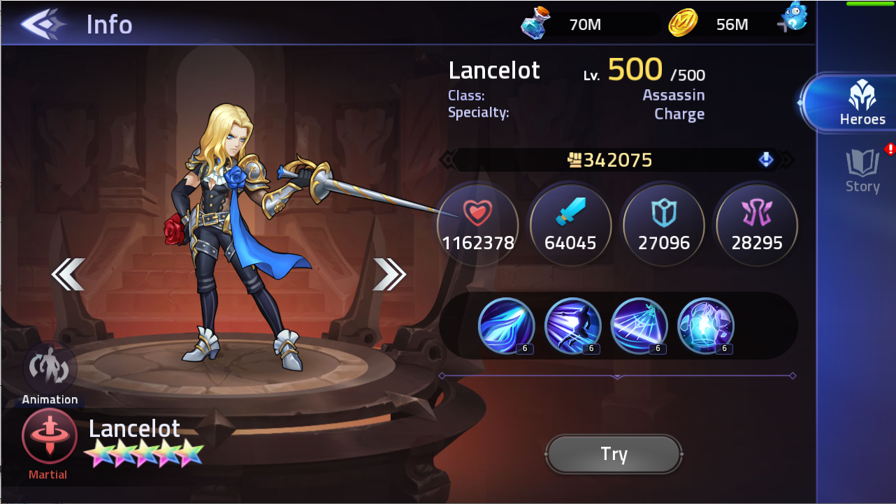 Karakter Lancelot dalam Mobile Legends: Adventure