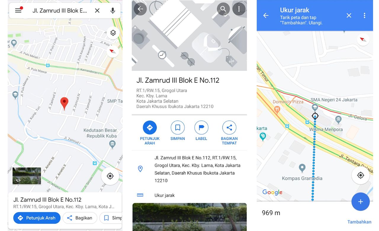 Cara mengukur jarak di google maps