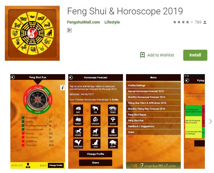 Aplikasi Feng Shui & Horoscope 2019 di Play Store