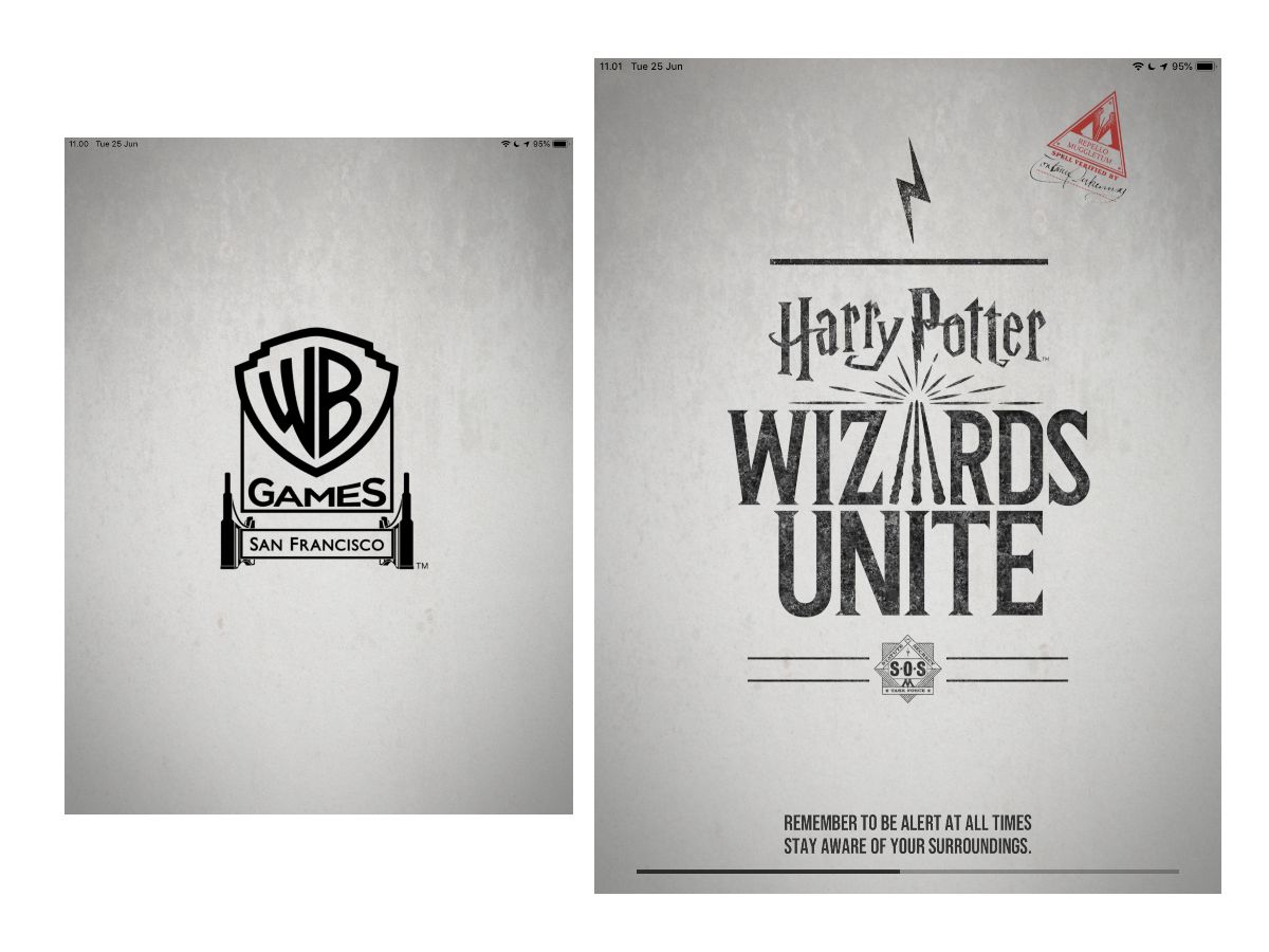 Tampilan opening game Harry Potter: Wizards Unite