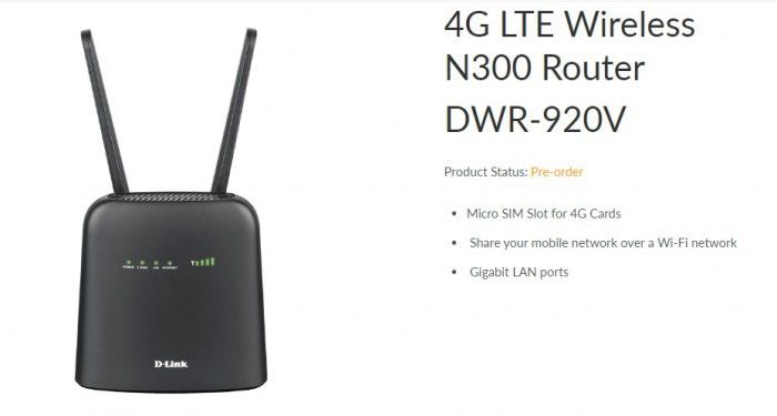 4G LTE Wireless N300 Router DWR-920V merupakan produk terbaru dari D-Link