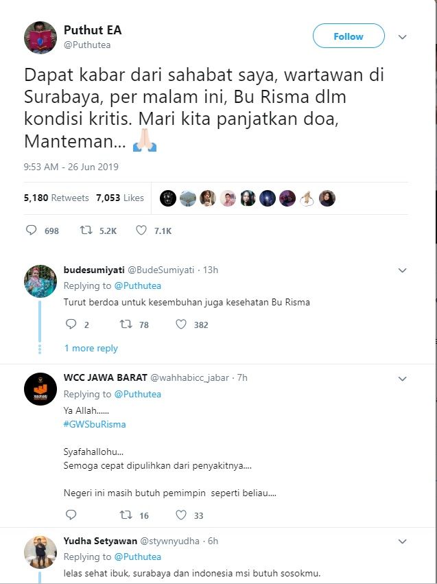 Wali Kota Risma Dikabarkan Kritis, Humas Kota Surabaya Langsung Angkat Bicara