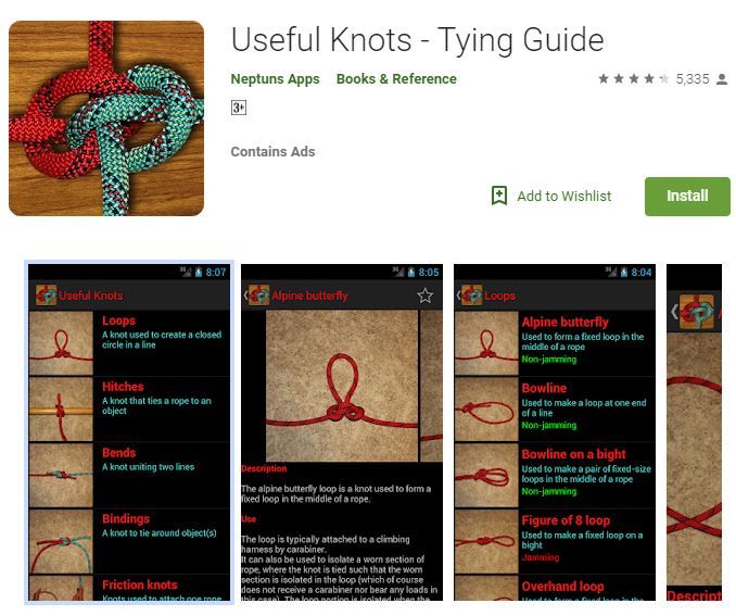 Useful Knots di Play Store