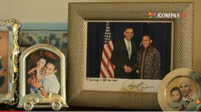 Potret Sandiaga Uno bersama Barack Obama