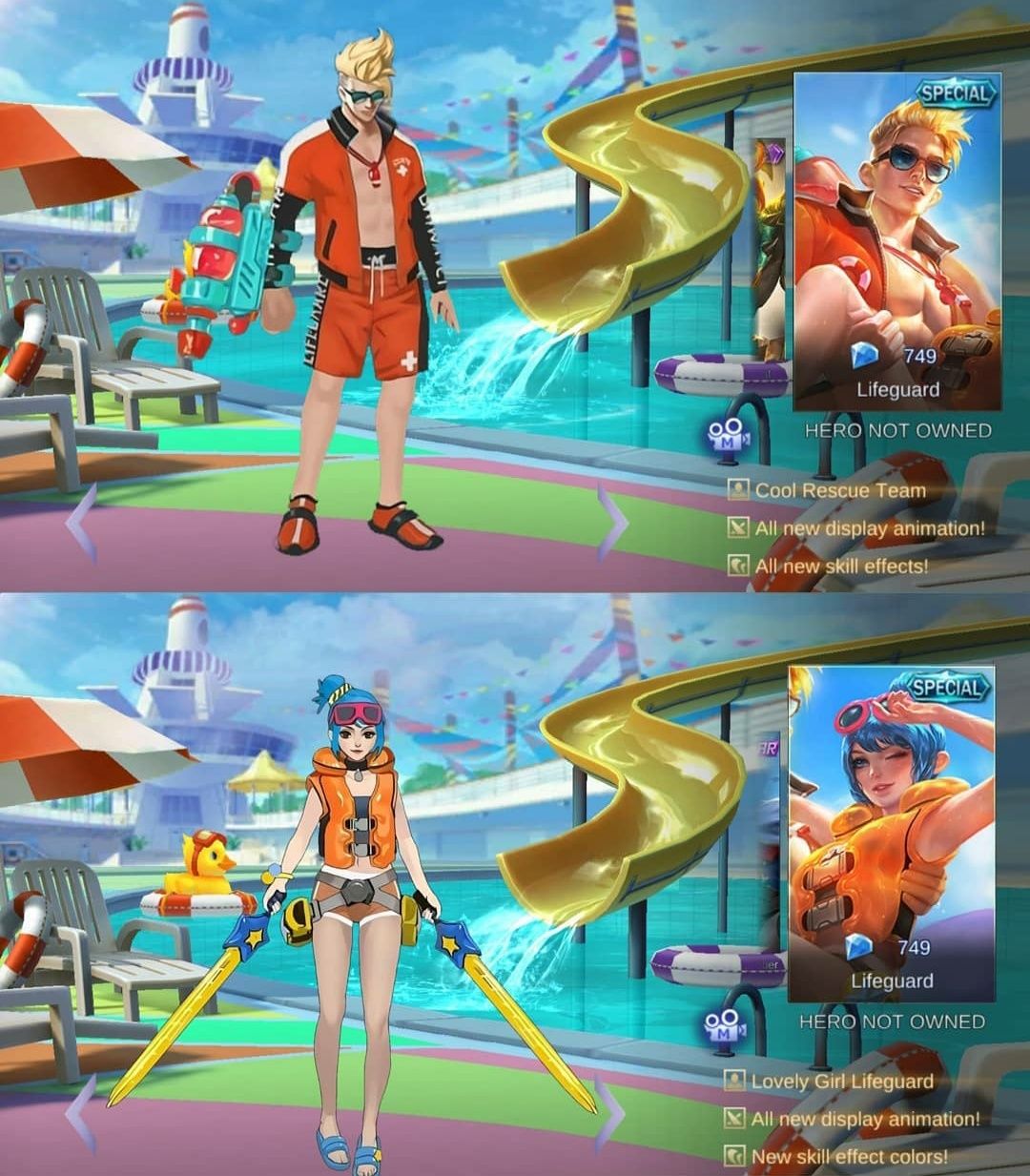 Skin Lifeguard Claude dan Fanny