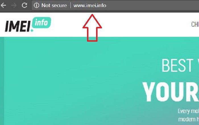 Masuk ke situs imei.info.