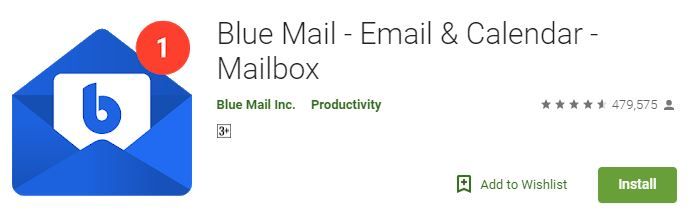 Aplikasi Blue Mail di Play Store